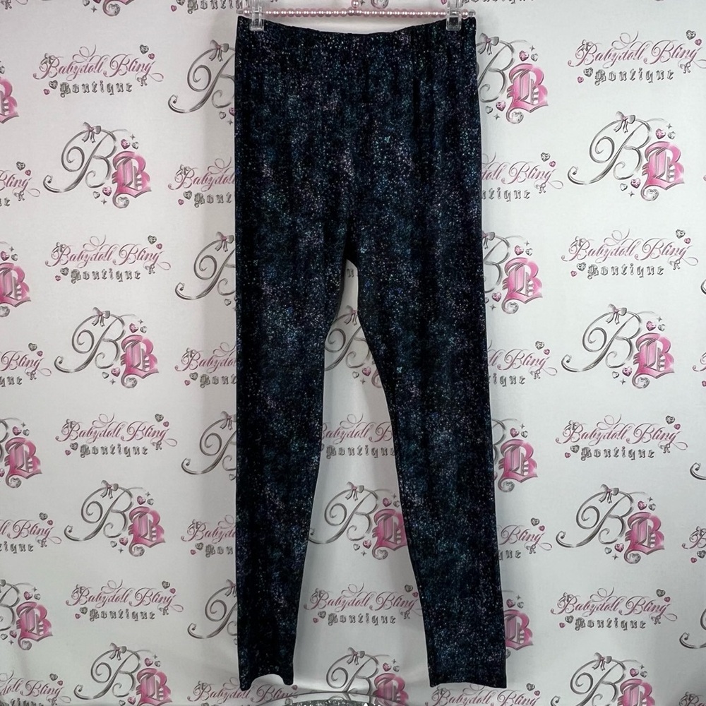 Sweetlegs leggings tights splatter Galaxy Print Leggings pink blue black